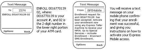 BPI-Globe SMS enrollment
